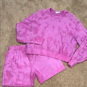 rag & bone pink/ Purple Tie-Dye shorts  Set